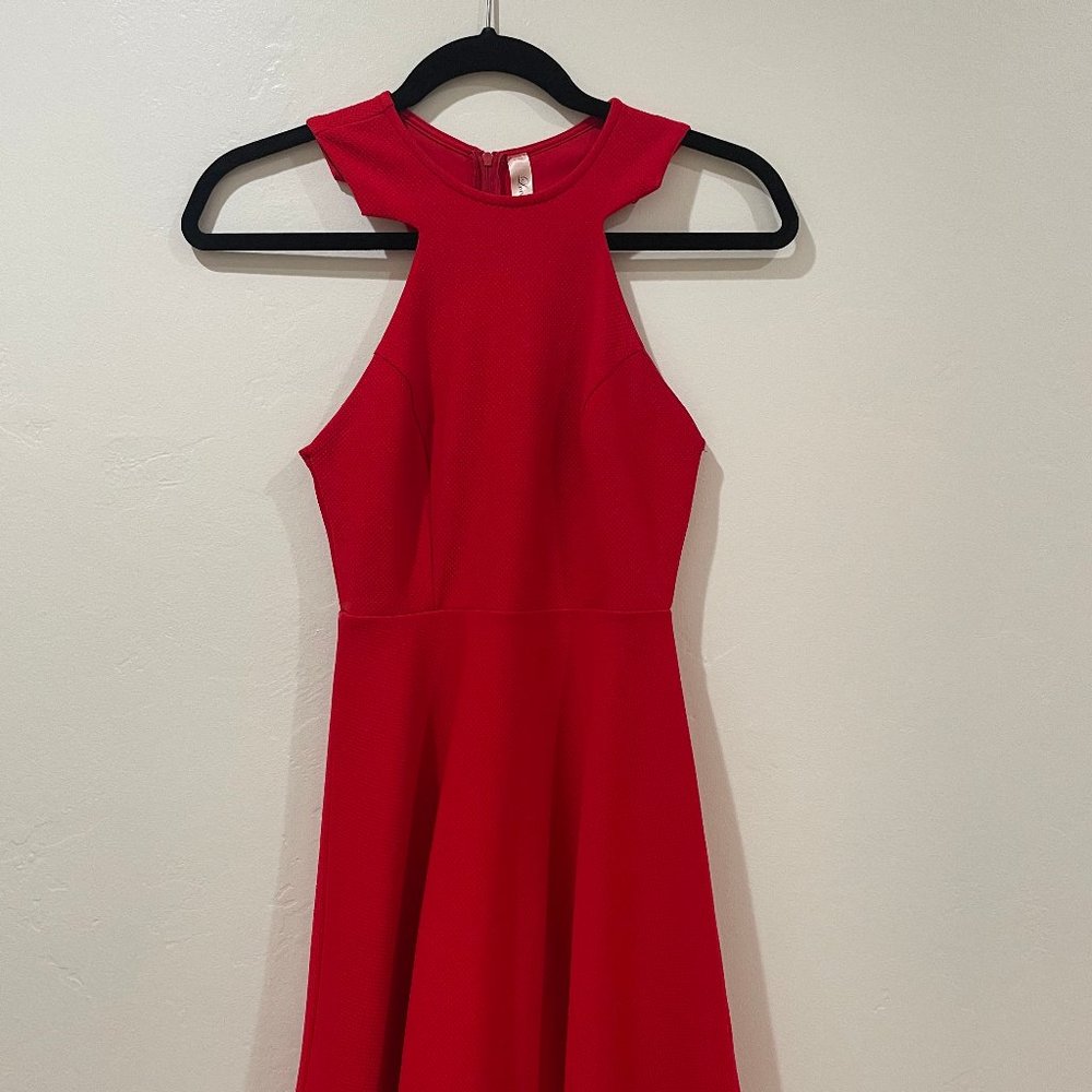 Red Fit & Flare Mini Dress (XS)
